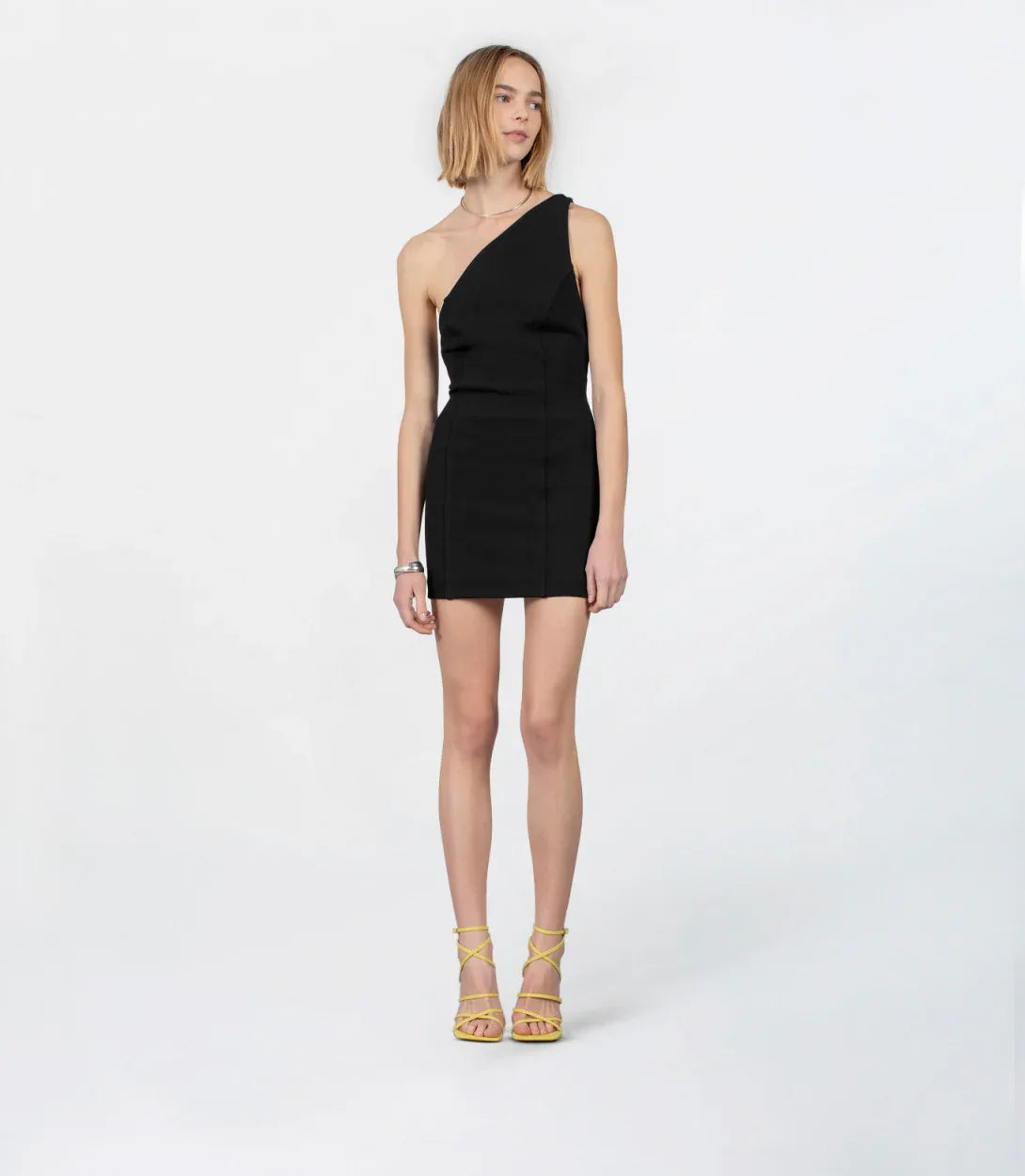 Colorado Black One-Shoulder Jersey Mini Dress | Gauge81 Black / 42 Colorado Black One-Shoulder Jersey Mini Dress | Gauge81 Black / 42