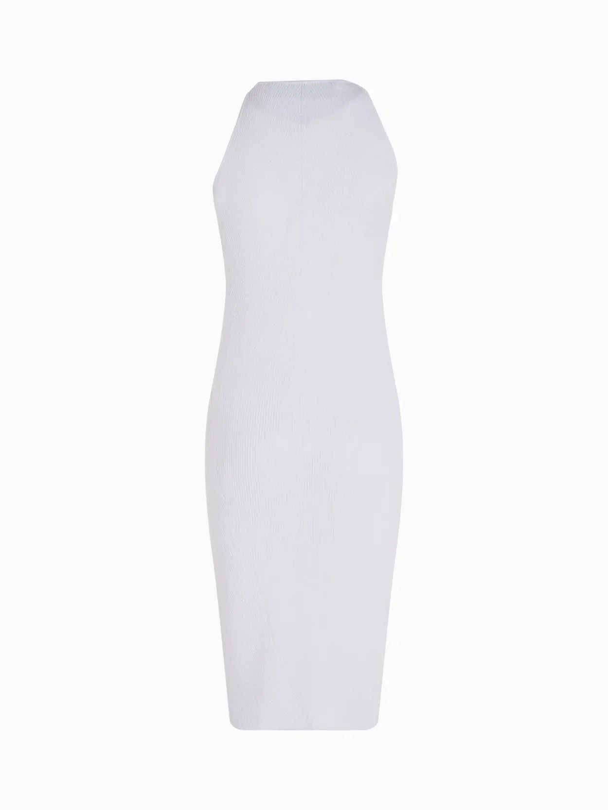 high neck midi dress white Altea White – Rayon Blend Knit Midi Dress