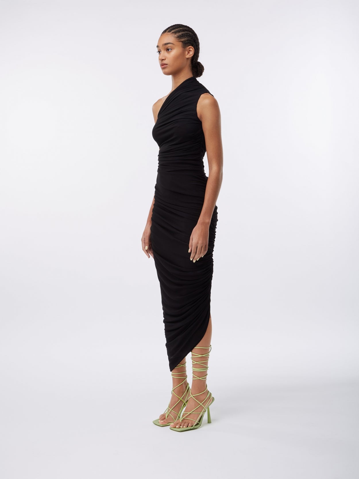 gauge81 one shoulder dress GAUGE81 Black Moni Maxi Dress
