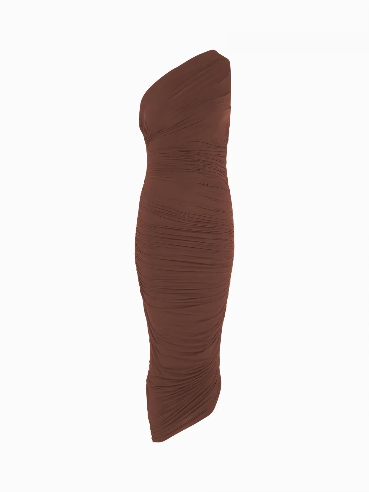 Ira Chocolate Brown One-Shoulder Viscose Maxi Dress | GAUGE81 GAUGE81 Ira Chocolate Brown One-Shoulder Viscose Maxi Dress | GAUGE81 GAUGE81