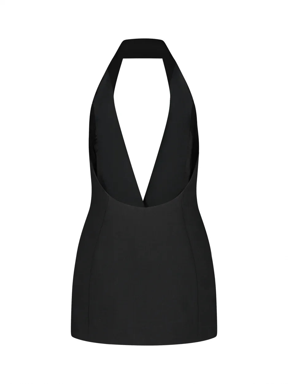 black mini tuxedo dress BCBGMAXAZRIA Tuxedo Mini Dress