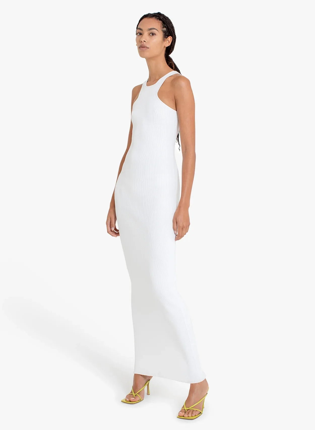 Avila Long Ivory Knit Ribbed Maxi Dress | GAUGE81 Ivory / L Avila Long Ivory Knit Ribbed Maxi Dress | GAUGE81 Ivory / L