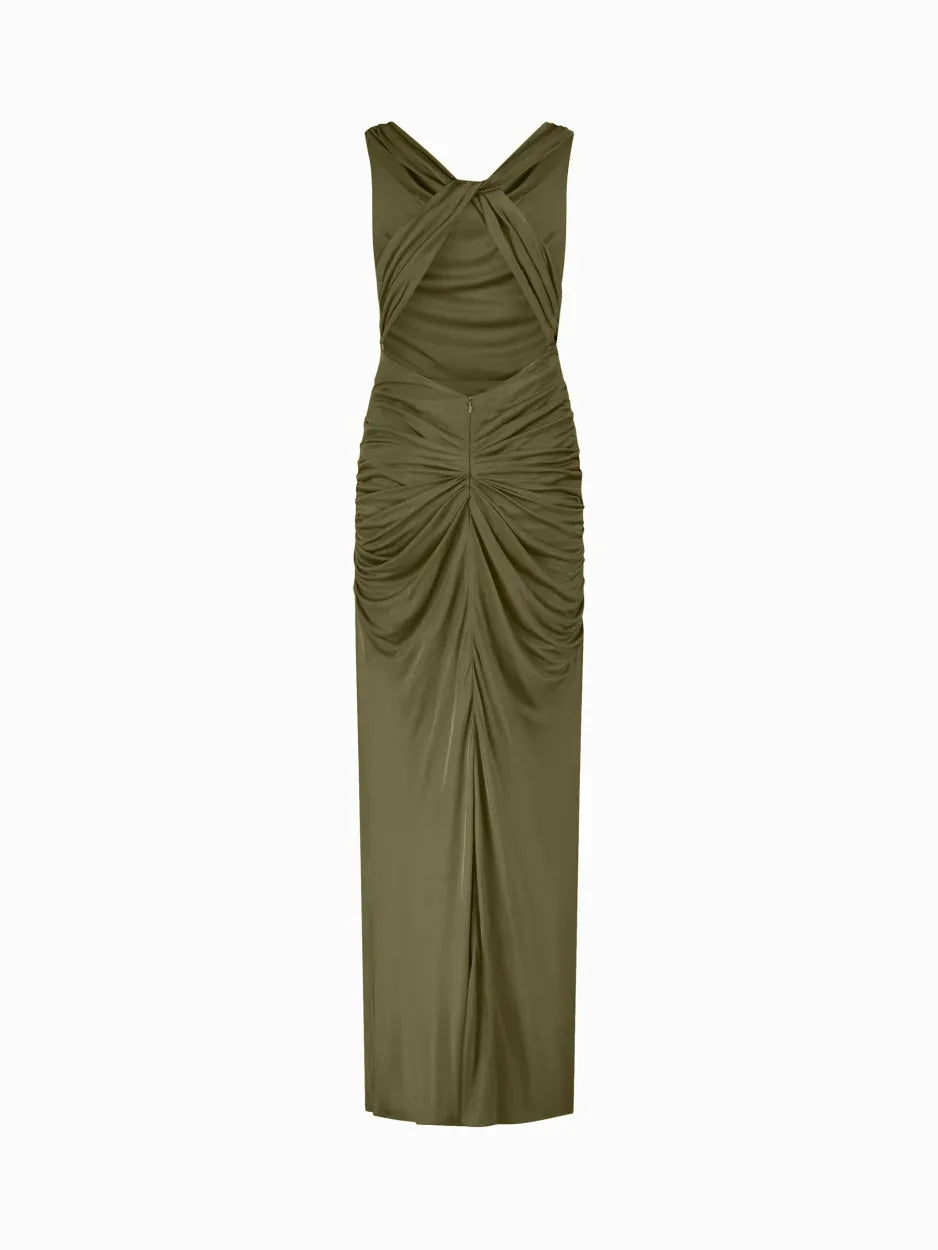 Ina Long Cumin Draped Jersey Maxi Dress | GAUGE81 Cumin / 36 Ina Long Cumin Draped Jersey Maxi Dress | GAUGE81 Cumin / 36