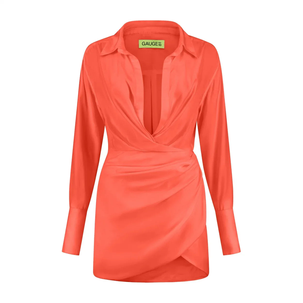 Gauge81 - Coral Silk Shirt Dress Gauge81 - Coral Silk Shirt Dress