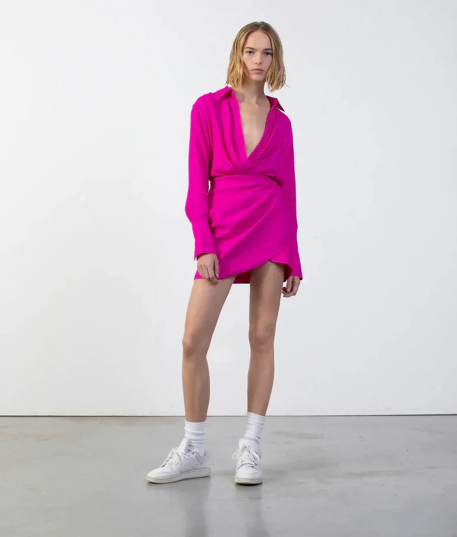 gauge81 pink dress GAUGE81 Krasnodar Short Dress - Pink