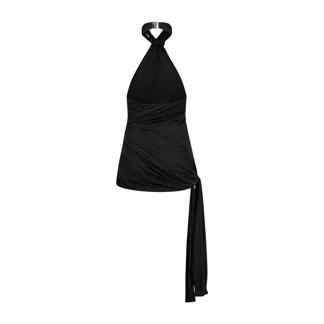 reggie mini dress black Long Sleeve Tie Back Detail Side Split Mini Dress In Black Ribbed | EGO US